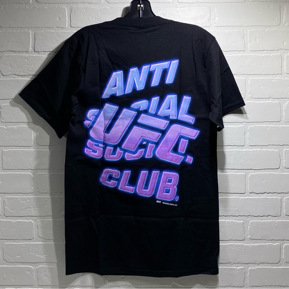 New - Anti Social Social Club - Jon Jones Bones Ufc Tee shirt - Black - LARGE - Picture 4 of 7